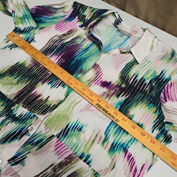 Habitat‎ Clothes Womens Shirt Small Colorful Watercolor Lightweight Coastal - Picture 9 of 12